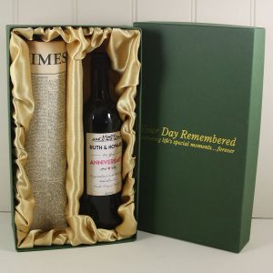 French Red Wine and Newspaper Gift Box